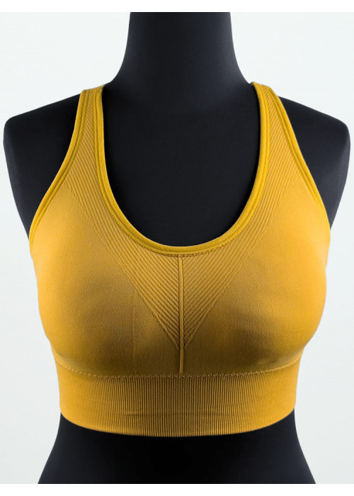 BACK CROSS YELLOW SPORTS BRA